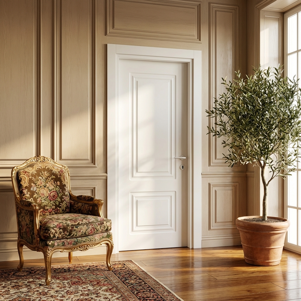 Sole Pearly White Door Installed in Classic Room